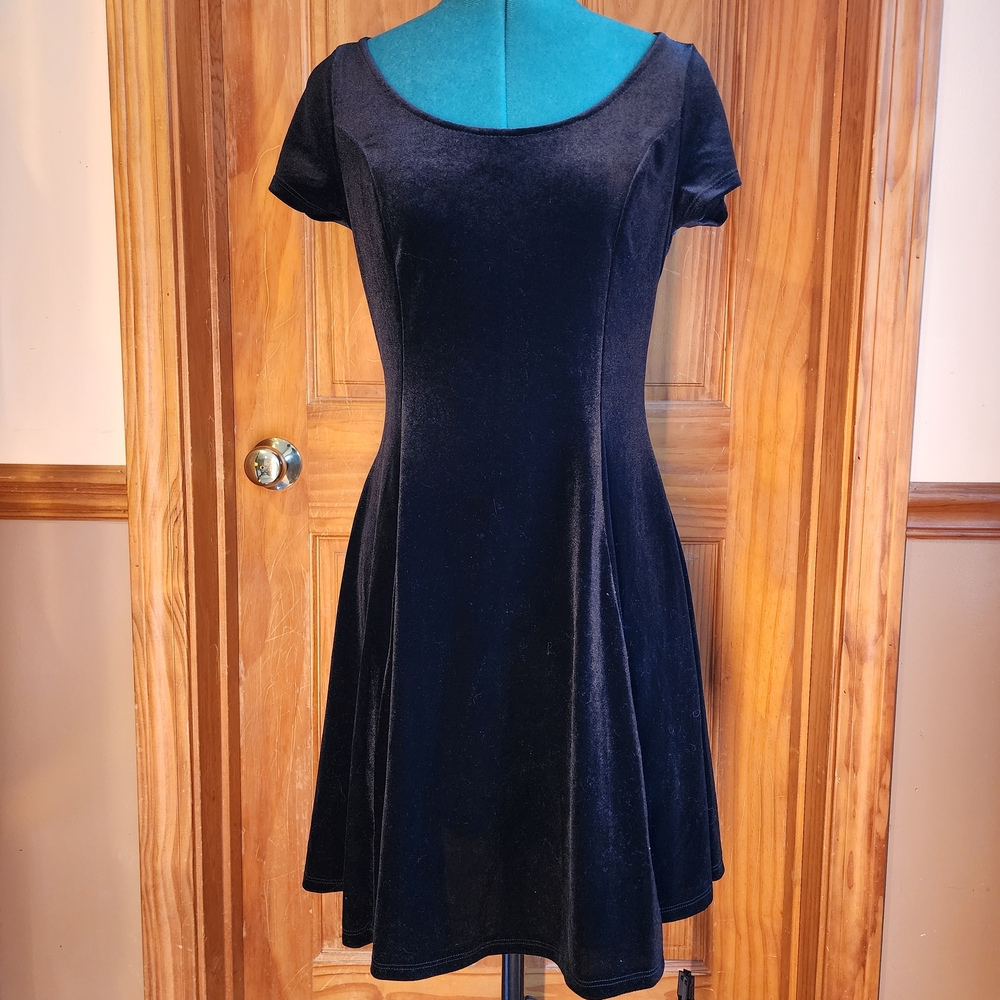 Fervour Black Velvet Dress